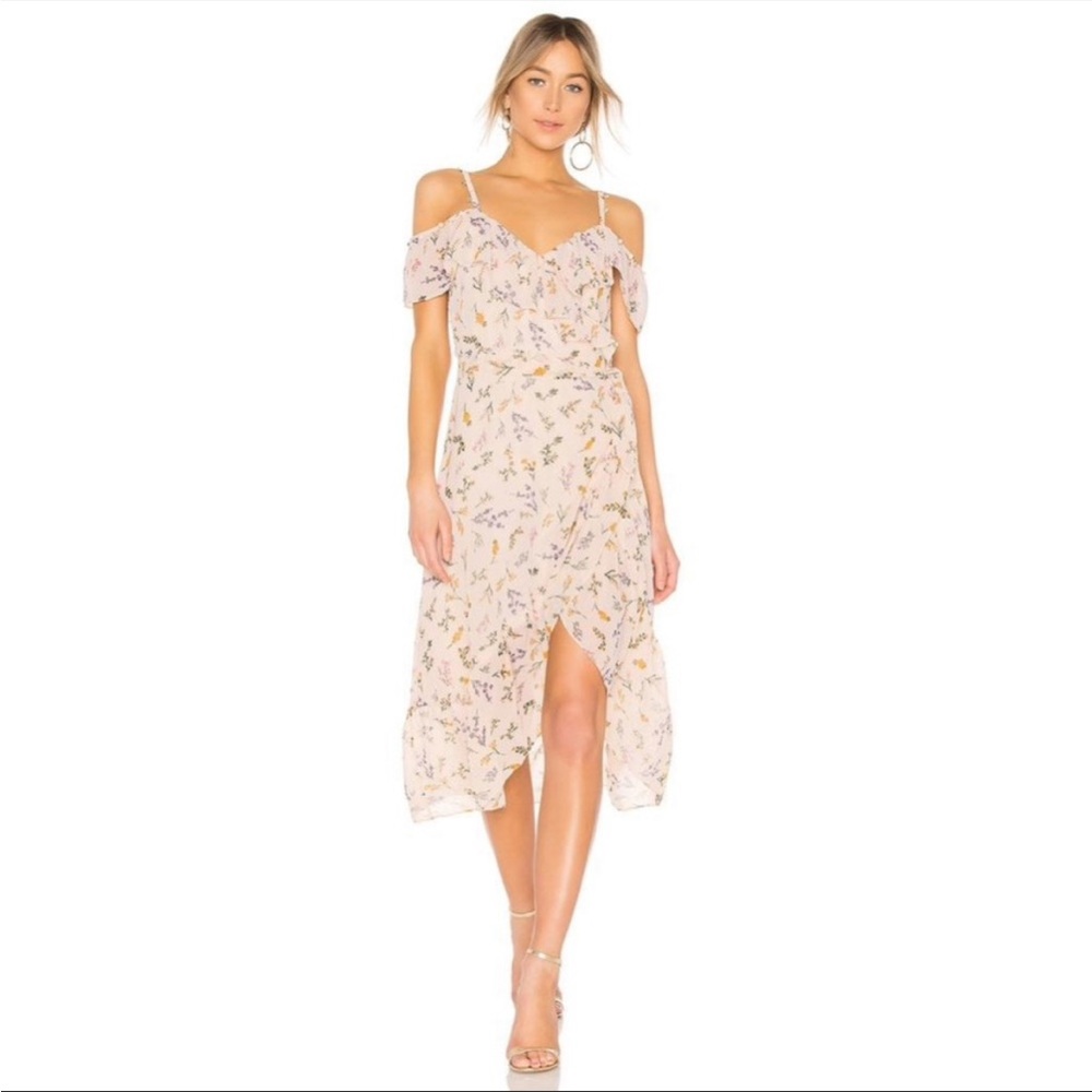 *SOLD* Rebecca Minkoff Jessica Ruffled Floral-Print Midi Wrap Dress - Picture 2 of 14
